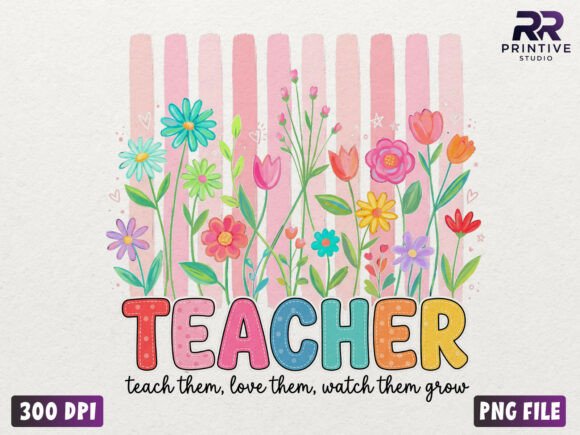 Download Preppy Stripes Teacher Floral Quote PNG - Floral quote png Collection