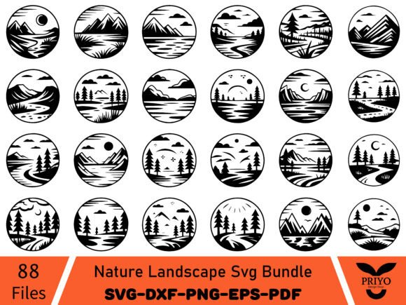 Download Nature Landscape Svg Bundle - Landscape svg Collection