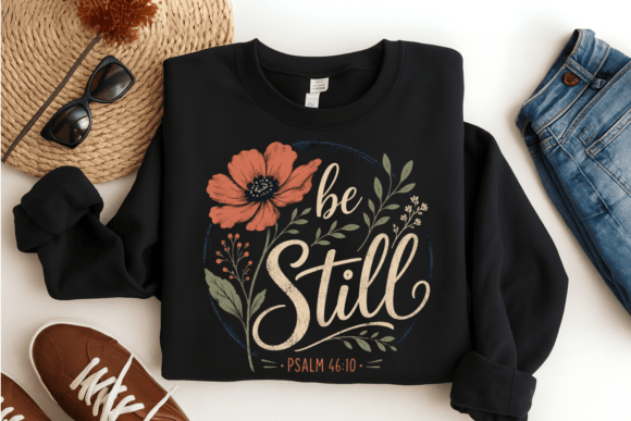 Download Be Still PNG, Christian Floral Quote PNG - Premium Resources
