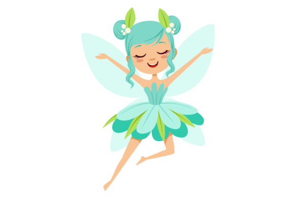 Download Magic Girl Character. Winged Flower Cart - Premium Resources