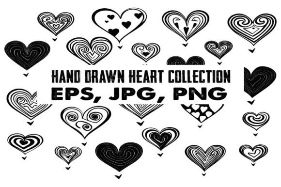 Download Hand Drawn Heart Illustration Collection - Collection Collection