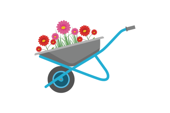 Download Spring Flower Cart Flat Icon - Premium Resources