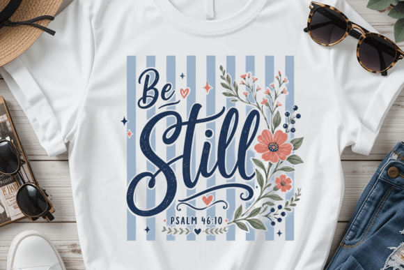 Download Be Still Christian Floral Quote PNG - Floral quote png Collection