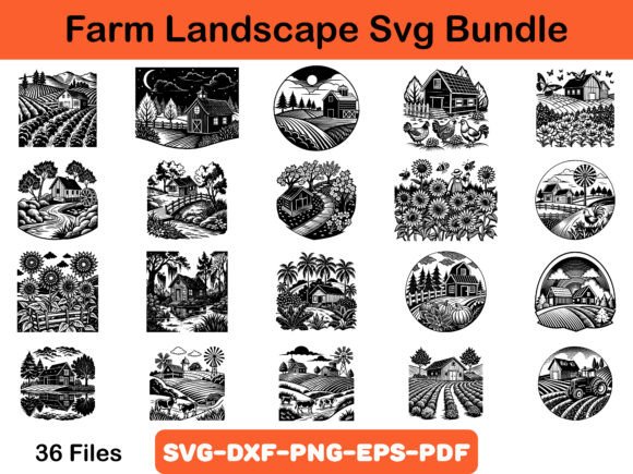 Download Farm Landscape Svg Bundle - Landscape svg Collection