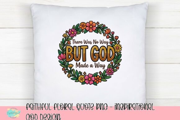 Download Faithful Floral Quote PNG - Inspirational God Design - Floral quote png Collection