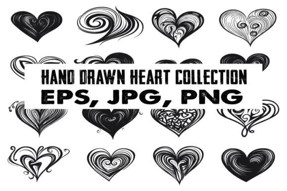 Download Hand Drawn Heart Illustration Collection - Collection Collection