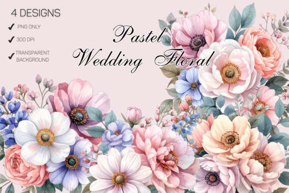 Download Pastel Wedding Floral PNG - Floral png Collection